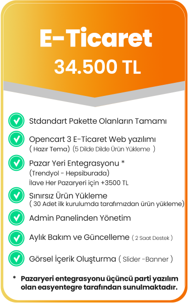 E-Ticaret Paketi...